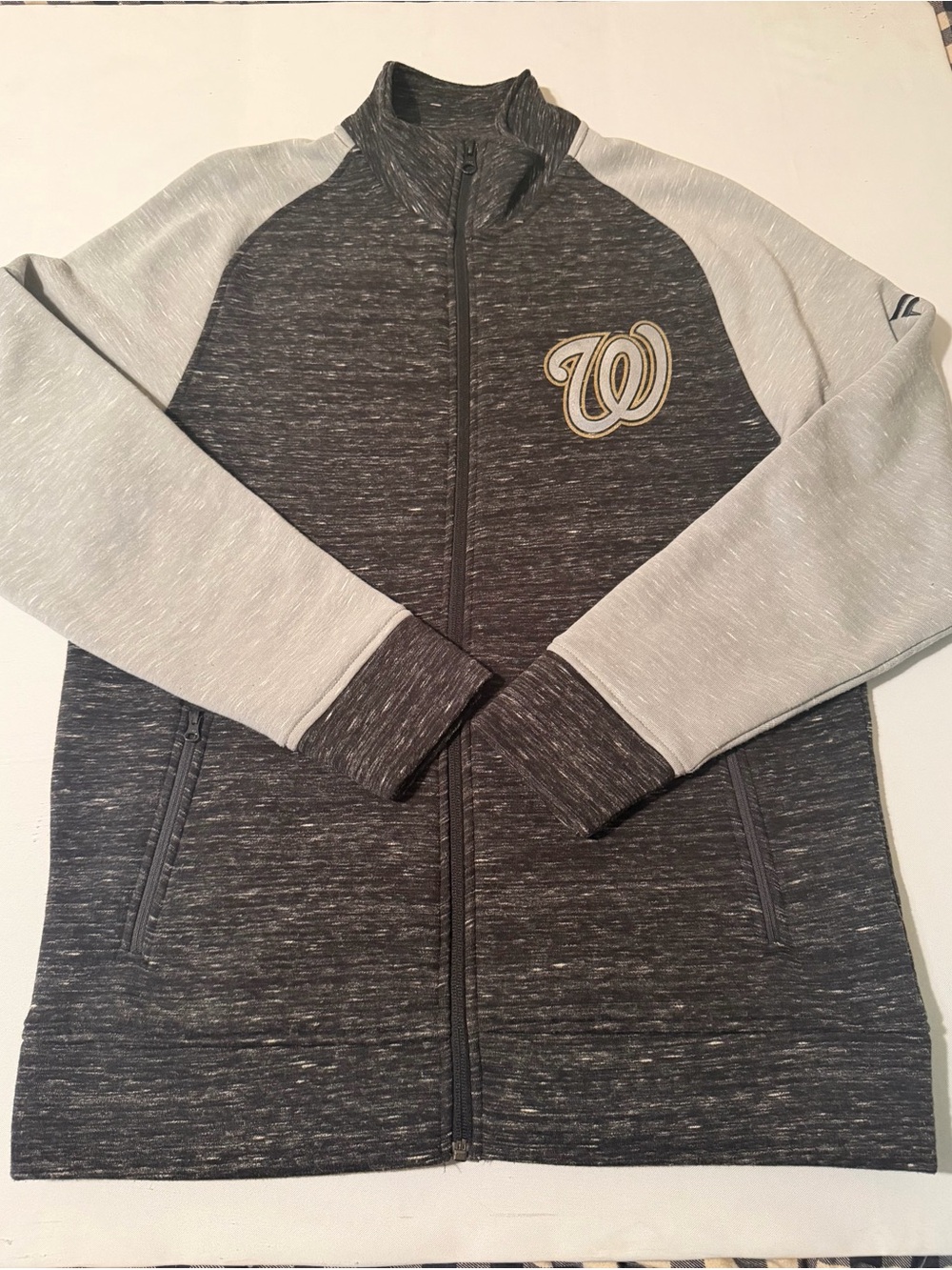 Fanatics Gray Black Washington Nationals 2019 World Series Podium Full Zip Large